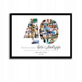    Collage, Plakat zum 40. Hochzeitstag, 40., 40., 40. Jahrestag, Hochzeit
