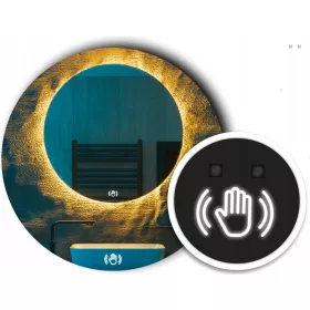    LED-SPIEGEL 95 cm RUND MIT SENSORSCHALTER BERÜHRUNGSLOS BEI BEWEGUNG