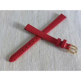  DAMENUHRENARMBAND 12 MM ROT, NATURLEDER, JORDAN KERR