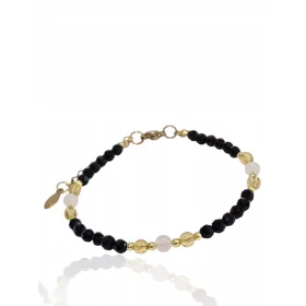  Glücksturmalin Citrin Armband Rosenquarz