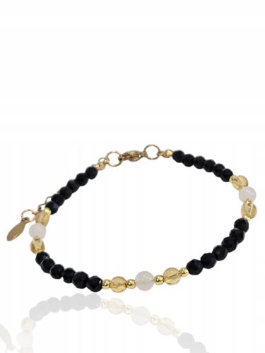  Glücksturmalin Citrin Armband Rosenquarz