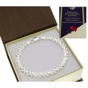  KÖNIGLICHES GEWEBE-SILBERARMBAND -925-