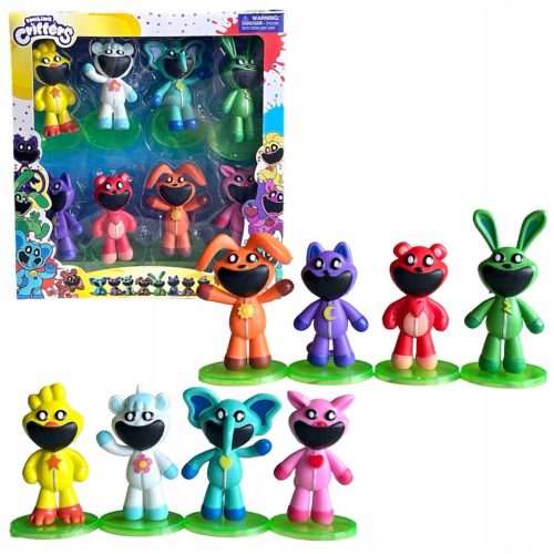  LÄCHELNDE CRITTERS POPPY SPIELFIGUREN-SET 8 x CATNAP-FIGUREN