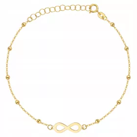  Goldarmband 333 Unendlichkeitskugeln GRAVUR