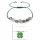  Armband mit Kleeblattmotiv, SYMBOL DES GLÜCKS, Naturstein ACHAT