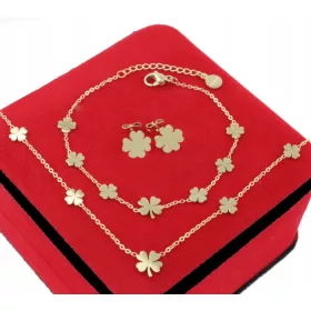  GOLD-CHIRURGIESTAHL-SET, 3-teilig, KLEEBLATT