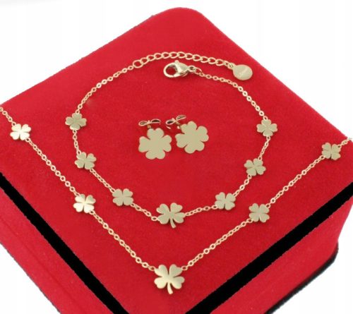  GOLD-CHIRURGIESTAHL-SET, 3-teilig, KLEEBLATT