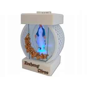    GROSSMUTTER GRANDMA'S GRITCH LATERN CIRCLE RTN GLATT SCHWARZ + LED-FIGUR