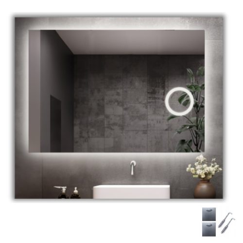  LED-SPIEGEL COB 480/m LED MIT KOSMETIK-SCHMINKSPIEGEL 100x70 cm