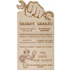  HOLZPLATTE GARAGE REGELN GESCHENK zum Geburtstag