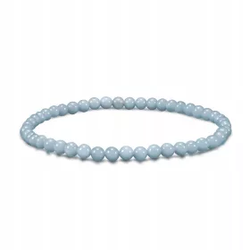  Angelit-Armband aus Naturstein, Halschakra