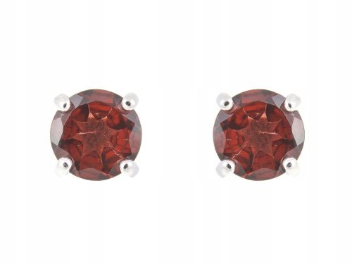  OHRRINGE AUS SILBER, RHODINIERT, NATÜRLICHER GRANIT, 6 MM