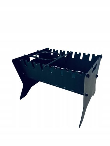  MANGAL KLAPPBARER HOLZKOHLEGRILL FÜR 7 STÜCKE METALL 2 MM + ABLAGE FÜR PFANNEN