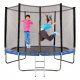  Gartentrampolin 305cm Fitnessleiter solides Sicherheitsnetz 10ft