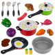  24-teiliges großes Küchenset für Kinder, Töpfe, Bratpfanne, Teller, Löffel