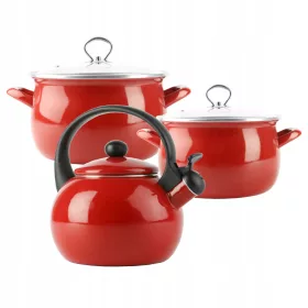    Set Silesia Emalia Helena + Janosik emaillierte Töpfe, 6-tlg.