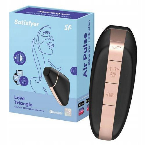  Satisfyer Love Triangle Air Pulse Stimulator + Vibrations-Luft-Klitoris-Stimulator Schwarz