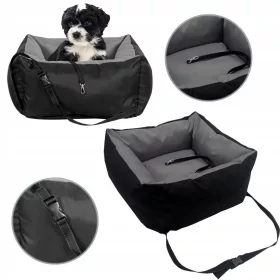    Autotransporter für Hunde, Katzen, Sitz, Automatte, Grau, 55 cm