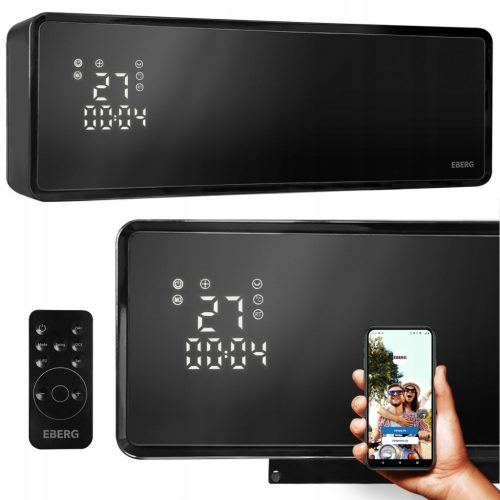 Luftschleier Farelka Heizkörper Heizlüfter Q4 2000W Glas + Fernbedienung