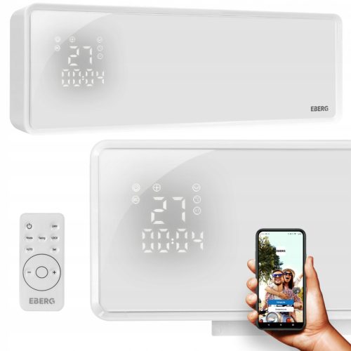  Luftschleierheizung, Heizlüfter Farelka Q4 2000W Glas + Fernbedienung