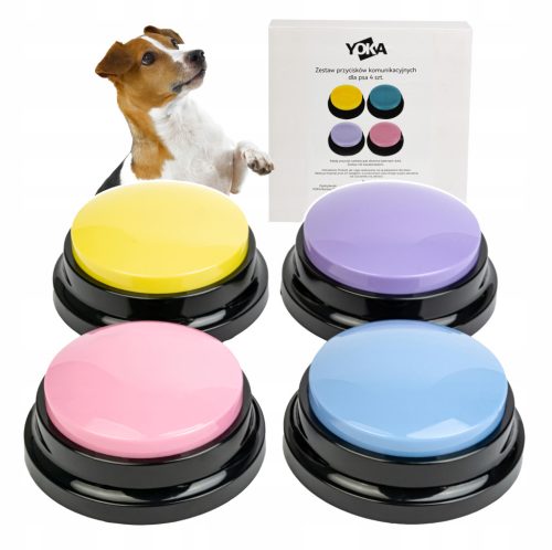  Yoka pädagogisches Hundespielzeug. INTERAKTIVES SPIELZEUG MIT SOUND, SPRECHENDEN TASTEN FÜR DEN HUND ZUM AUFZEICHNEN VON LERNEN UND SPASS