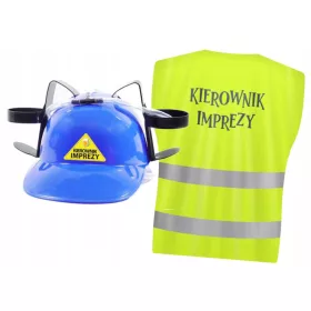    BIERHELM UND REFLEKTIERENDE WESTE, EVENT-MANAGER-SET FÜR JUNGEN