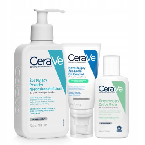 CeraVe Pflegeset für Mischhaut und ölige Haut – Ölkontrollierte Feuchtigkeitspflege