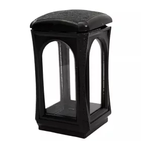  HAUSLATERNE AUS HARZ SCHWARZ LL14