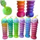  GROSSES SET 6x SLIDE GLITTER COLORS SLIME GLUT SENSORISCHER KUNSTSTOFF