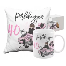    BECHER-SET, KISSENGESCHENK ZUM 40. GEBURTSTAG, PERFEKT FÜR 40