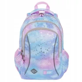   St.Right 3-Kammer Schulrucksack BP-26 Pastel Stars für Klassen 1-3