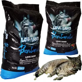    BENTONIT-Katzenstreu, geruchlos, 25 l, klumpend, natürlich, staubfrei