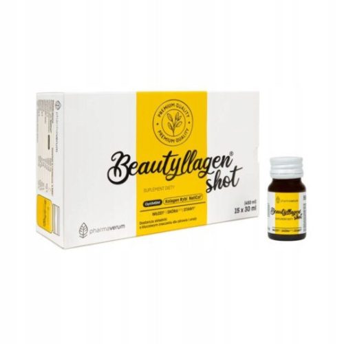 Beautyllagen® Shot - Nährstoffreicher Kollagenshot mit Mango-Orangen-Geschmack, 15x30ml