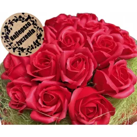    GROSSER Seifenstrauß mit 18 ROSEN Duftende Seifenrosen anstelle von lebenden Blumen