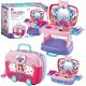  SCHNEIDETISCH-SET SCHÖNHEITSSALON 3-IN-1-KOFFER FÜR EIN MÄDCHEN MIT SPIEGEL
