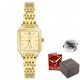  Jordan Kerr goldene Damenuhr mit ELEGANTEM Armband + Gravurbox