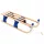  Klappschlitten Holz/Metall, Beige und Blau, 110 cm.