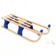  Klappschlitten Holz/Metall, Beige und Blau, 110 cm.