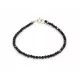 Armband mit natürlichen schwarzen SPINELL-Kugeln, 3 mm