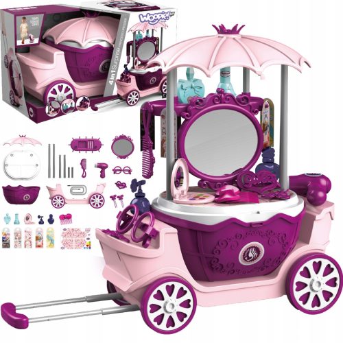  Großer Schminktisch, Spiegel, Schönheitssalon, Make-up-Trockner, Kofferwagen, WOOPIE