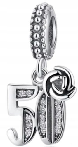  Charms Anhänger zum 50. Geburtstag 50 Stück, 925er Silber
