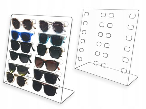  DOPPELTER GLÄSERSTÄNDER für 12 Stück, PLEXI-DISPLAY PLEXI 3 mm