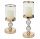  Dekorative Laterne, Metall, Glas, 34,5 cm