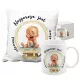  SET BECHER-KISSEN-GESCHENK ZUM 50. GEBURTSTAG, DIE ERSTEN 50 JAHRE KINDHEIT