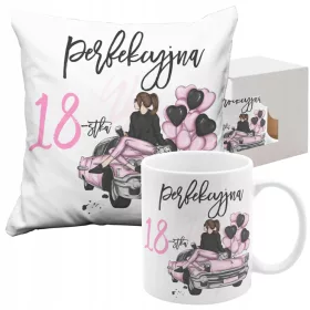    Tassen-Set, Kissen, Geschenk zum 18. Geburtstag, perfekt zum 18. Geburtstag