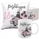  Tassen-Set, Kissen, Geschenk zum 18. Geburtstag, perfekt zum 18. Geburtstag