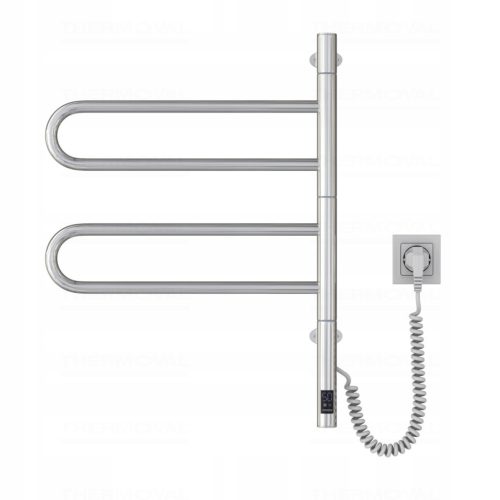  ELEKTRISCHER BADEZIMMERHEIZKÖRPER AUS INOX MIT ROTIERENDEM DISPLAY ECO SLIM TROCKNER