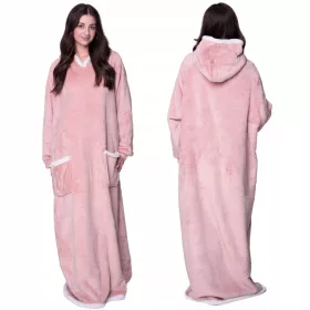    Decken-Sweatshirt, Übergröße, 2in1, dickes Decken-Sweatshirt, XXL, Rosa, Geburtstagsgeschenk, Weihnachten