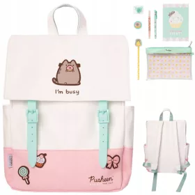   Pusheen Schulrucksack und Schreibwarenset - Perfekt für Schulkinder