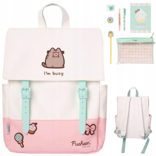 Pusheen Schulrucksack und Schreibwarenset - Perfekt für Schulkinder